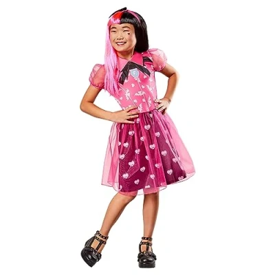 Image of Rubie&#039;s 1000678M000 Draculaura Child Costume Monster High Kids Fancy Dress, Girls, Multicoloured, 9 10 Years