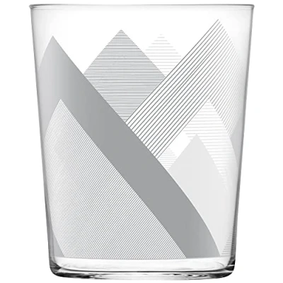 Image of LSA Peaks Tumbler 560ml Graphite Set of 4 Mouthblown &amp; Handmade Glass PK04