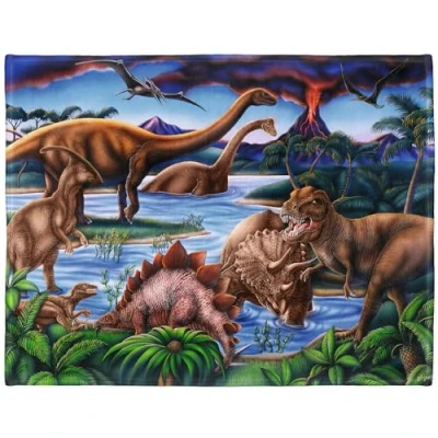 Image of YISUMEI Soft Fleece Blanket Dinosaurs, 150 x 200 cm Throw Suitable for Sofa or Bed