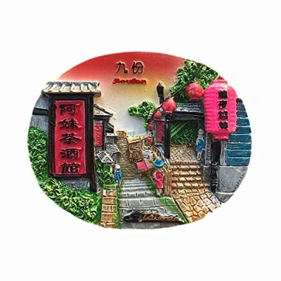 Image of Jiufen New Taipei Taiwan 3D Fridge Magnet Travel Souvenir Gift Home Kitchen Decoration Magnetic Sticker, Refrigerator Collection