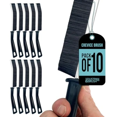 Image of Crevice Cleaning Brush Gap Hard Bristle Thin for Home Kitchen Bathroom Door and Window Groove Small Spaces Narrow Corners (Pack of 10)