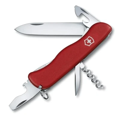 Image of Victorinox Picknicker Swiss Army Pocket Knife, Large, Multi Tool, 11 Functions, Locking Blade, Red