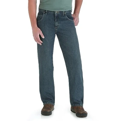 Image of Wrangler Men&#039;s Big Rugged Wear Relaxed Straight Fit Jean Jean, Mediterranean, 44W x 30L