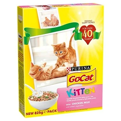 Image of Go Cat Kitten with Chicken, Milk &amp; Added Vegetables 825g