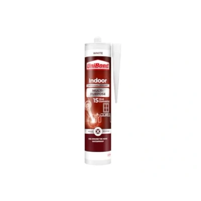 Image of UniBond Multi Purpose Indoor Sealant, for Waterproof Sealing and Bonding, Sealant Interior Use, Mould Resistant, Various Materials*, Translucent, 1 x 274g Cartridge