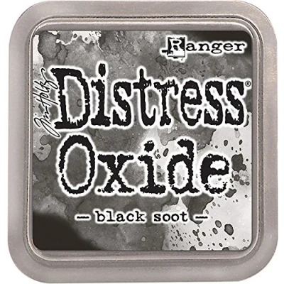 Image of Ranger Tim Holtz TDO55815 Distress Oxide Pad, Synthetic Material, Soot Black, 7.5 x 1.9 cm