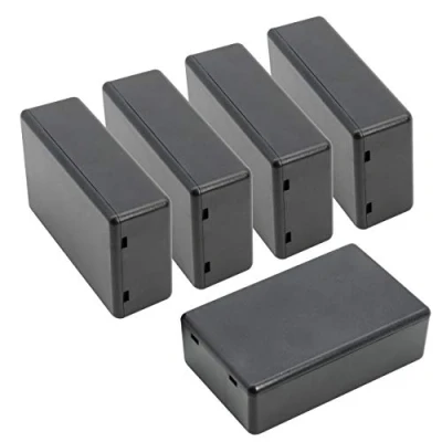 Image of Plastic Junction Box for Electronics Project, 5 Pieces, Black 3.15&quot; x 1.97&quot; 1.02&quot; (80 50x 26mm)
