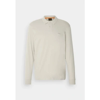 Image of BOSS LONG Polo shirt, Men&#039;s, Size: Small, Light beige