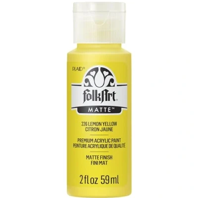 Image of Folk Art Acrylic Paint, Yellow Lemon, 2 oz