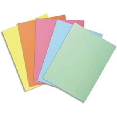 Image of Exacompta Ref 850000E Super Square Cut Folders 22 x 31cm in Size, Suitable for Storing &amp; Holding A4 Documents, 60gsm Material Assorted Colours (Pack of 250)