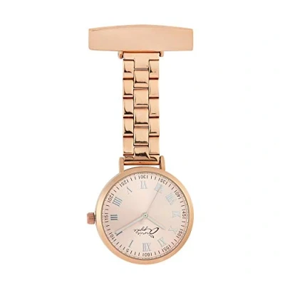 Image of Annie Apple Silver/Rose Link Nurses Nurse Hairdresser Beautician Pocket Fob Watch