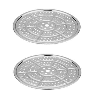 Image of Liummrcy Pressure Cooker Canner Rack, Stainless Steel Canning Rack Steaming Tray for Cooking Toast Baking 2PCS 28cm Round