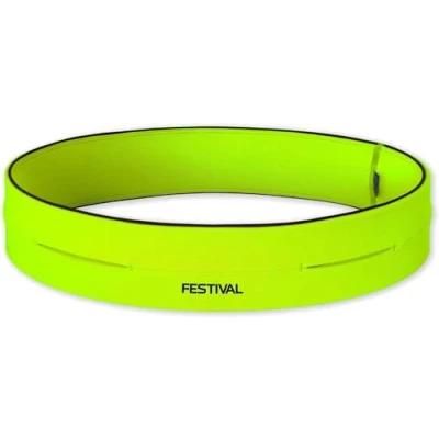 Image of Mens Womens Zipper Running Belt, Waist Pack for Fitness and Holds Phone Keys Money Credit Cards (Neon Yellow, X Large)