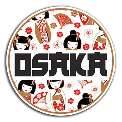 Image of 2 x 10cm Osaka Japan Vinyl Stickers Fun Travel Sticker Laptop Luggage #32533 (10cm Wide)