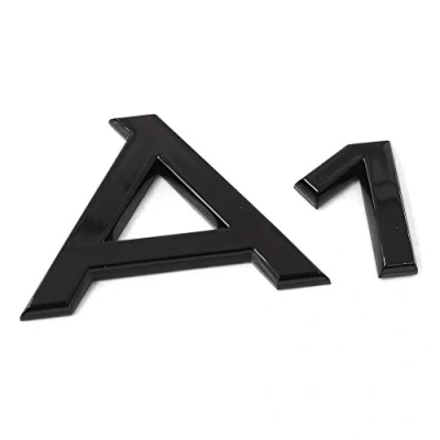 Image of Audi 82A071803 Lettering A1 Logo Black Tuning Exclusive Edition Emblem Self Adhesive