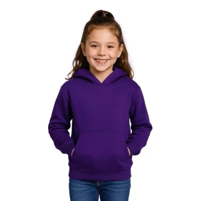 Image of A2Z 4 Kids Girls Boys Plain and Tie Dye Print Sweatshirt Pullover Sweat Hoodie Purple 9 10