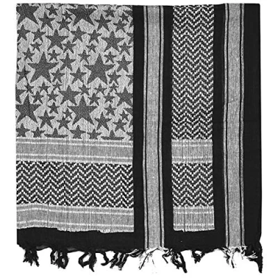 Image of Mil Tec Men&#039;s Fashion Scarf 12609402, Black/White, Standard Size