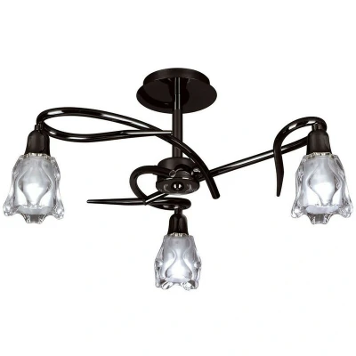 Image of Amel Ceiling 3 Light L1/SGU10, Black Chrome
