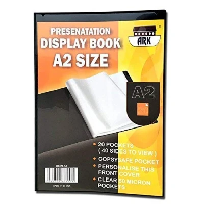Image of A2 Black Presentation Display Book by Ark (20 Pockets (Single))