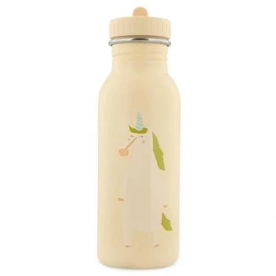 Image of Trixie Drinking Bottle Mrs. Unicorn 500ml Stainless Steel Water for Kids Leakproof Eco Friendly and BPA Free, Nude