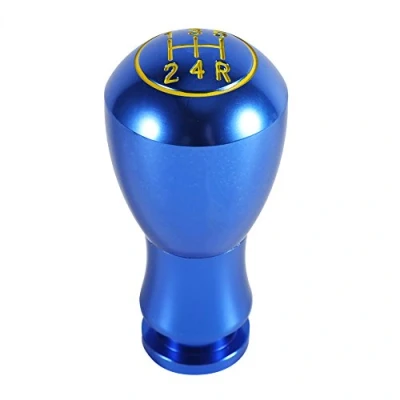 Image of Keenso Universal Automatic Manual 5 speed gear Shift knob Aluminum Car Shifter Stick Head Lever (Blue) knob/shift accessories blue