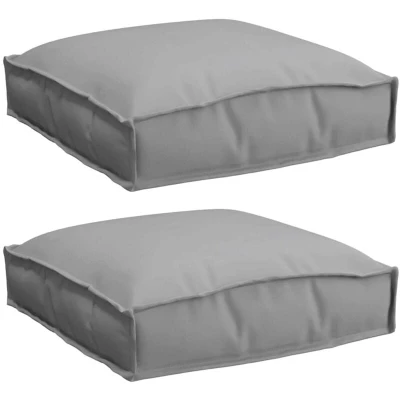 Image of vidaXL Pallet Cushions for Seat 2 pcs Grey 40x40x8 cm Oxford Fabric