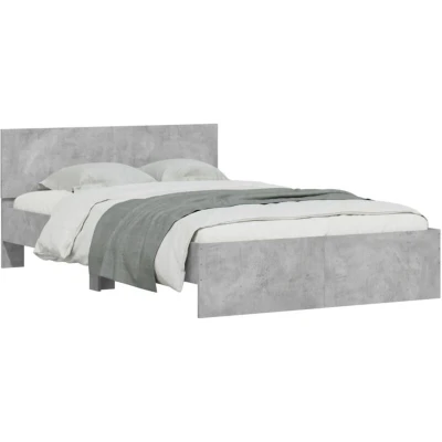 Image of vidaXL Bed Frame without Mattress Concrete Grey 135x190 cm Double