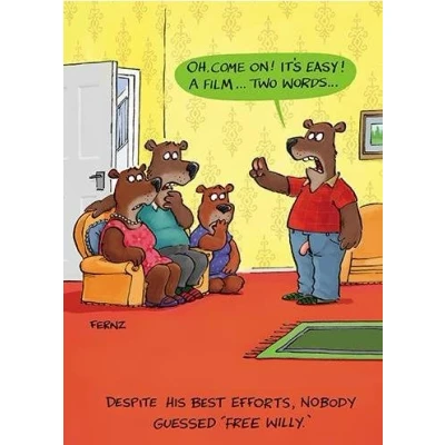 Image of Humorous Greeting Card (PH6247) Birthday Free Willy From The Animal Function Range.
