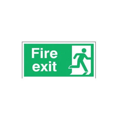 Image of Sitesafe Fire Exit Right Vinyl Sign 300 x 150mm