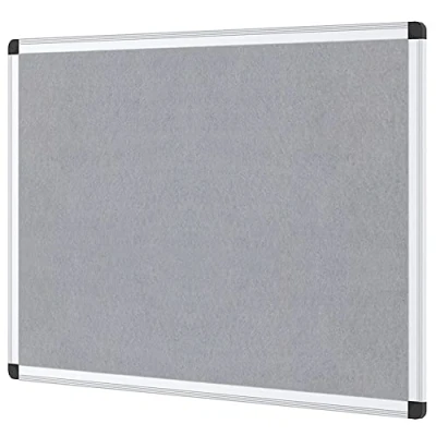 Image of VIZ PRO Notice Board Felt Grey, Silver Aluminium Frame, 90 X 60 cm