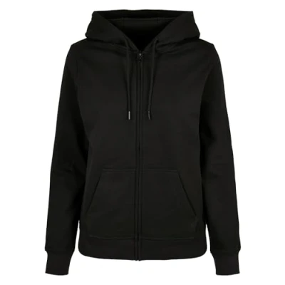 Image of Build Your Brand Women S Basic Zip Hoodie Black L