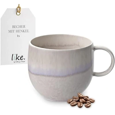 Image of like. by Villeroy &amp; Boch Perlemor Sand Mug with Handle 12.5 x 9.5 8.5 cm