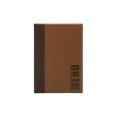 Image of Securit Trendy Range A4 Menu Holder with 1 Double Insert, Light Brown