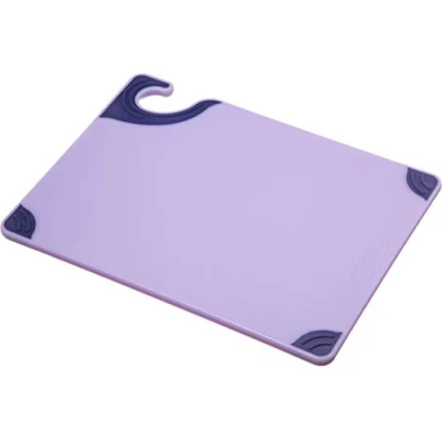 Image of San Jamar CBG912PR Allergen Saf T Zone Cutting Board With Grip, 229 mm H x 305 W 9.5 D, Purple (Pack of 6)