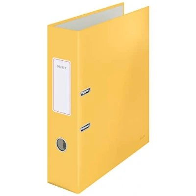 Image of Leitz Lever Arch File, 600 Sheet Capacity, 80 mm Spine, Cosy Range, A4, Warm Yellow, 10610019