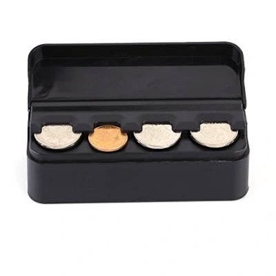 Image of Aramox Vehicle Coin Dispenser Holder Bag for car, Auto Portable Plastic Sturdy Black Storage Mini Box Case Money Container Coins Organizer Changes