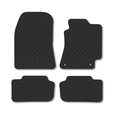 Image of Rubber Car Mats Compatible with Lexus Is200 (1999 2005) Tailored Fit Floor Set Accessory Black Custom 4 Pieces Clips Anti Slip Backing, Heavy Duty &amp; Waterproof