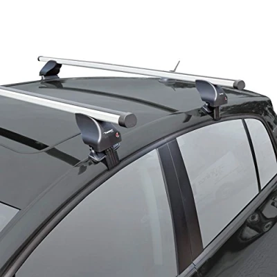 Image of roof bar set Twinny Load Aluminum A27 compatible with BMW Mercedes several types (for cars without rail),Aluminium