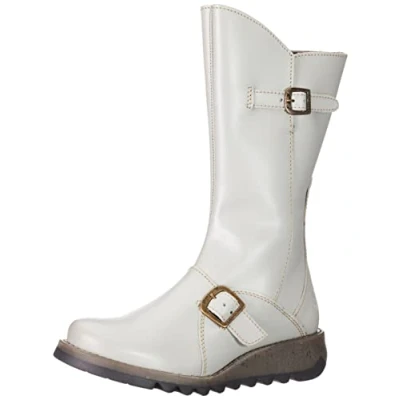 Image of Fly London Women&#039;s Mes 2 Buckle Boots, Cloud, 5 UK