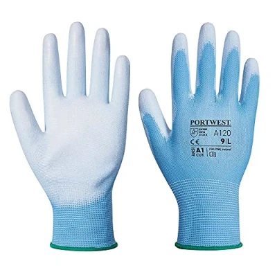 Image of Portwest A120 Breathable PU Palm Glove Blue, X Small