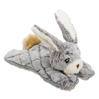 Image of House of Paws Quilted Plush Rabbit Dog Toy Durable and Crinkle Material