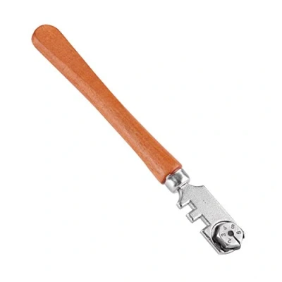 Image of Cutting Glass Cutter, 130MM Professional Six Wheel Cutter Craft Kit Tool for &amp; Scoring (Glass Cutter)