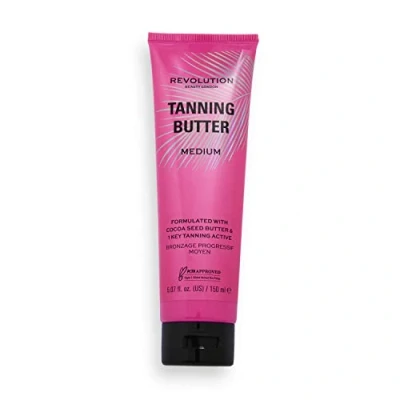 Image of Revolution Beauty London, Buildable Tanning Butter, Light/Medium, 200ml