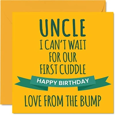 Image of Fun Birthday Cards for Uncle First Cuddle Happy Card from Bump, Gifts, 145mm x Special Greeting Gift