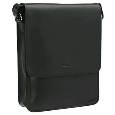 Image of Visconti Leather Skyler A5 Messenger Bag S11 Black