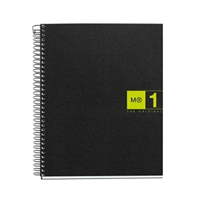 Image of Mr Basicos Pad 1 2654 Color A5 Thickness 80 Sheets Cuadricula Polypropylene Green