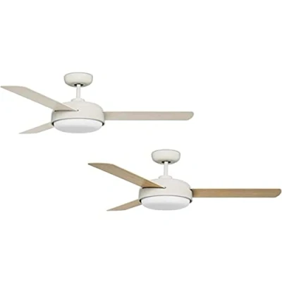Image of Klar 2 Light Ceiling Fan Old White, E27