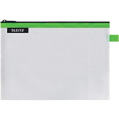 Image of Leitz Wow Travel Pouch, Water Resistant, Translucent, Ideal for Visible Storage and Organisation, Medium (A5) Green