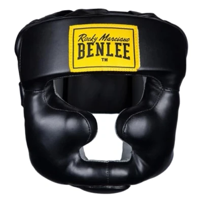 Image of Benlee Head Guard Faux Leather Full Protection Black S/M