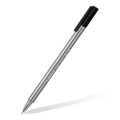 Image of STAEDTLER 334 9 Triplus Fineliner Superfine Pen, 0.3mm Line Width Black (Box of 10)